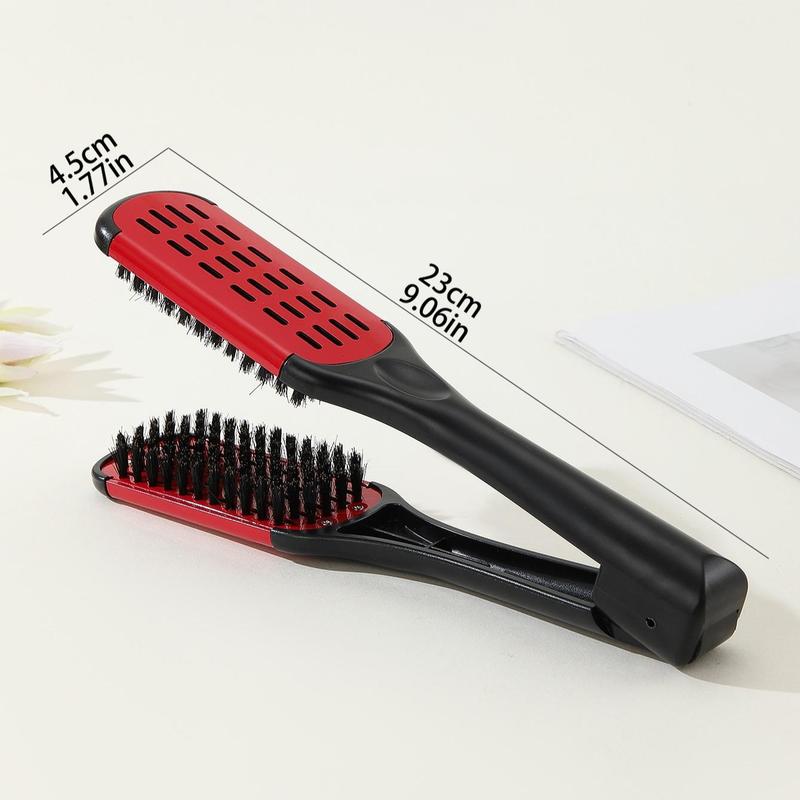 Anti-static Manual Hair Brush, 1 Count Splint Comb, Straight Comb Hair Straighter, Straightening Hair Comb V-shaped Styling Tool, Summer Haircare