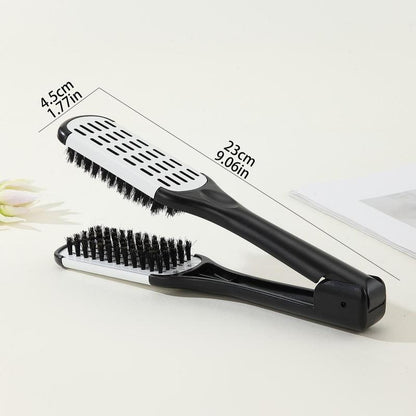 Anti-static Manual Hair Brush, 1 Count Splint Comb, Straight Comb Hair Straighter, Straightening Hair Comb V-shaped Styling Tool, Summer Haircare