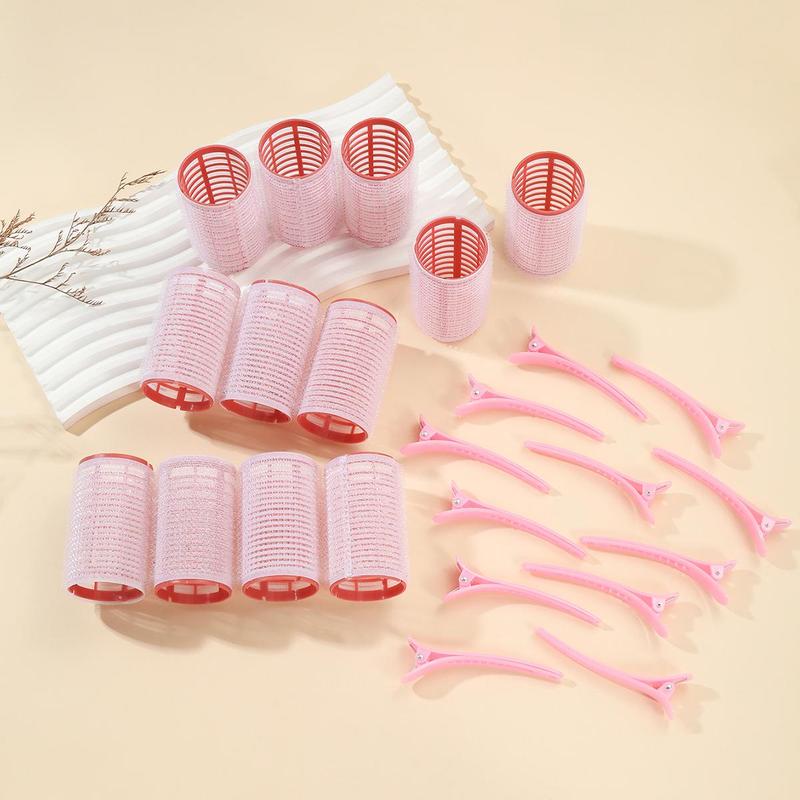 No Heat Hair Curlers Hair Products, 24pcs/set Including 12 Hair Rollers and 12 Clips, Heatless Hair Styling Tools for Women & Girls, Hairdressing Accessories for Home and Salon