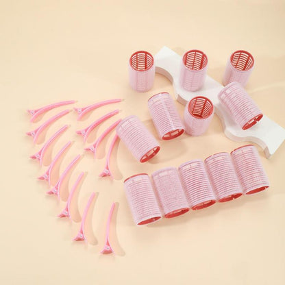 No Heat Hair Curlers Hair Products, 24pcs/set Including 12 Hair Rollers and 12 Clips, Heatless Hair Styling Tools for Women & Girls, Hairdressing Accessories for Home and Salon