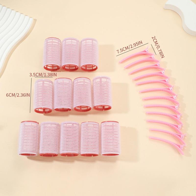 No Heat Hair Curlers Hair Products, 24pcs/set Including 12 Hair Rollers and 12 Clips, Heatless Hair Styling Tools for Women & Girls, Hairdressing Accessories for Home and Salon