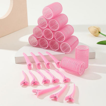 No Heat Hair Curlers Hair Products, 24pcs/set Including 12 Hair Rollers and 12 Clips, Heatless Hair Styling Tools for Women & Girls, Hairdressing Accessories for Home and Salon