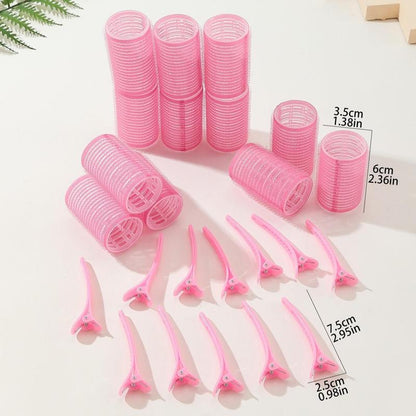 No Heat Hair Curlers Hair Products, 24pcs/set Including 12 Hair Rollers and 12 Clips, Heatless Hair Styling Tools for Women & Girls, Hairdressing Accessories for Home and Salon