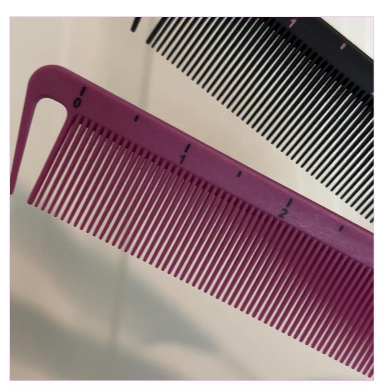 Part Buddy comb Haircare hair comb for parting hair Heatless Steel measurement braids parts Stainless Stainless Steel