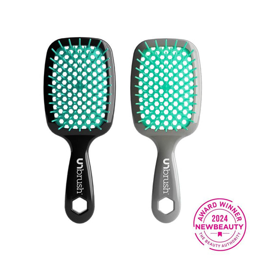 FHI Heat UNbrush Detangling Brush Duo: Black and Grey Handle Duo