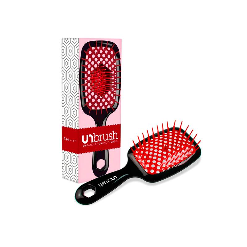 FHI Heat UNbrush Detangling Brush Duo: Black and Grey Handle Duo