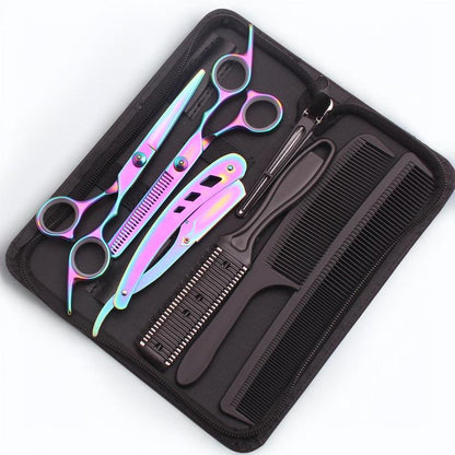 Professional Hairdressing Hair Cutter Set, 1 Set Hair Trimming Combs & Scissors, Barber Thinning Razors, Sharp Blade Shears, Hair Styling Tools, Barber Equipments