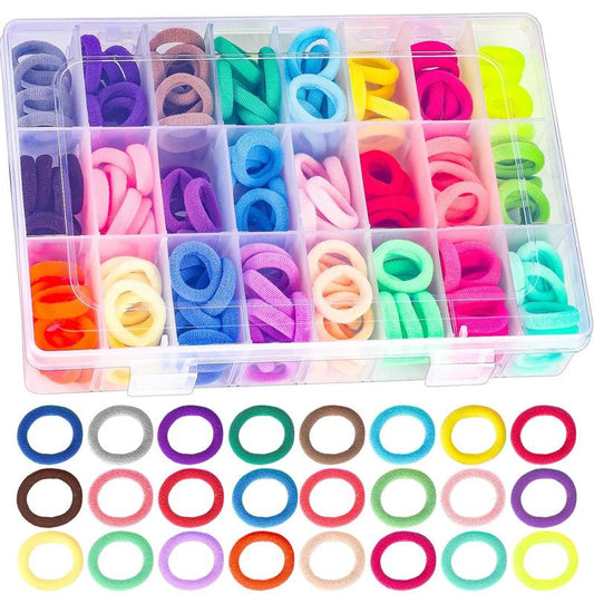 Colorful Hair Ties with Storage Box, 240pcs/set Elastic Braiding Hair Circle for Women & Girls, Fashion Hair Accessories for Party, Daily Clothing Decor