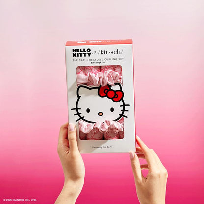 Hello Kitty x Kitsch XL Heatless Curling Set - Pink Hello Kitty Faces