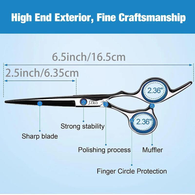 Professional Hair Cutting Tool, 1 Count Salon Hair Cutting Shears with Rubber Handle, Hand Sharpened Hair Cutting Tools