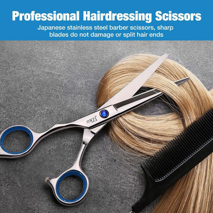 Professional Hair Cutting Tool, 1 Count Salon Hair Cutting Shears with Rubber Handle, Hand Sharpened Hair Cutting Tools