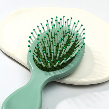 Oval Shaped Hair Brush, 1 Count Portable Air Cushion Comb, Wet Dry Hair Detailing Comb, Curly Hair Detangling & Styling Tool