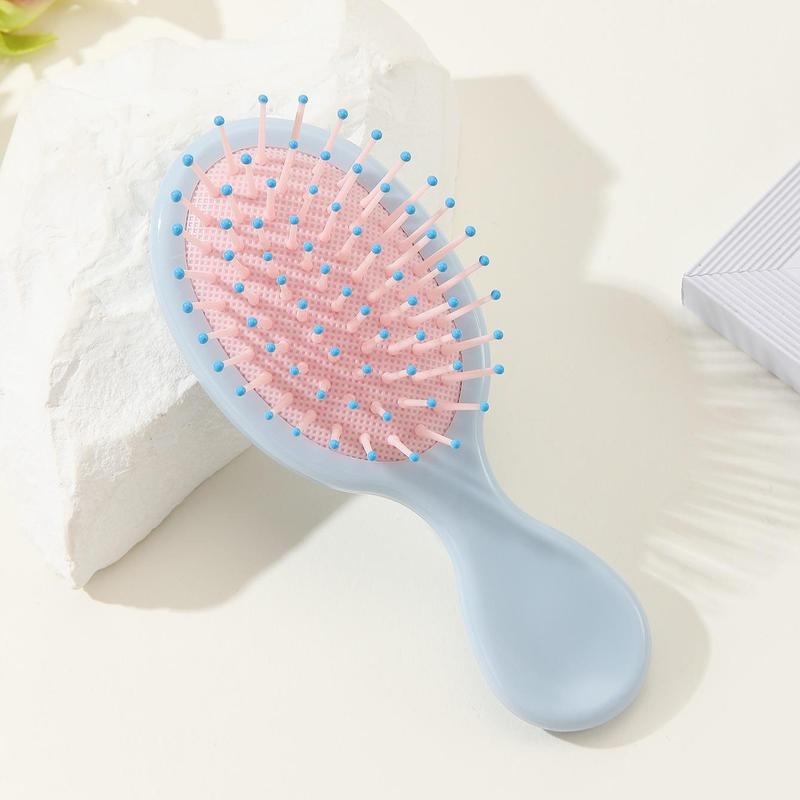 Oval Shaped Hair Brush, 1 Count Portable Air Cushion Comb, Wet Dry Hair Detailing Comb, Curly Hair Detangling & Styling Tool