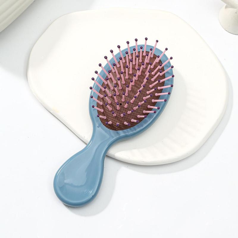 Oval Shaped Hair Brush, 1 Count Portable Air Cushion Comb, Wet Dry Hair Detailing Comb, Curly Hair Detangling & Styling Tool