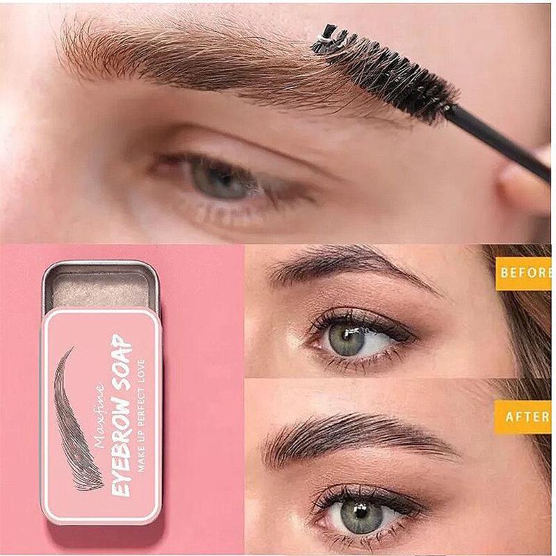 Long Lasting Clear Eyebrow Wax with Eyebrow Brush, Natural Look Eyebrow Styling Wax, Lightweight Eyebrow Setting Gel, Eyebrow Primer?Makeup?Set for Women