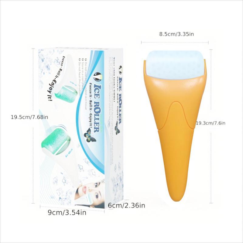 Ice Roller, Facial Massage Tool with Plastic Handle, Ice Compress Beauty Instrument, Professional Skincare Tools for Women & Men