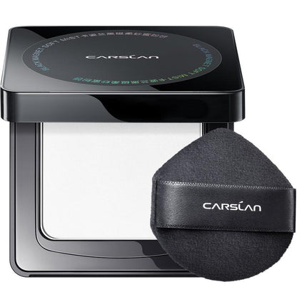 CARSLAN Black Magnet Pressed Setting Powder 24H Longlasting Oil Control Translucent Powder Poreless Waterproof Lightweight No Caking