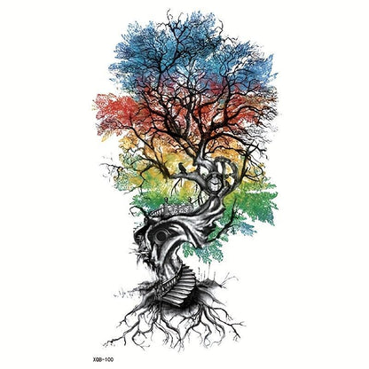 Tree Pattern Temporary Tattoo Sticker, 1 Count Waterproof Long Lasting Fake Tattoo Sticker, Body Art Sticker for Women & Men