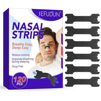 Breathable Anti-snoring Nasal Strip, 120pcs/set Sleeping Snoring Relief Nasal Sticker, Sinus Relief Nasal Patch, Home Product