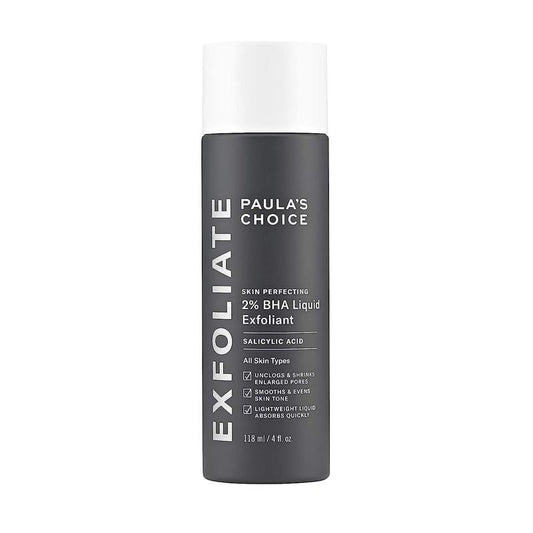 Paula's Choice - 2% BHA Liquid Salicylic -  Acid Exfoliant: Clear - Smoot - Youthful Skin in a 4 oz Bottle Facial Skincare - Popular Skincare - TikTok Hot Product - Skincare Daily Exfoliate Gentle Pore Radiant Smooth Comfort Exfoliator Skin Repair