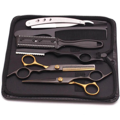 Hair Cutting Scissors Set, 1 Set Hairdressing Styling Tool, Professional Hair Cutting Set for Salon & Barber Shop, Heatless Haircare Tools, Summer Gift, Cruel Summer