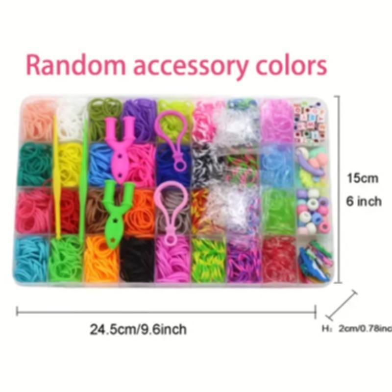 DIY Hair Styling Tool Set, 2741pcs/set Colorful Hair Tie & Bracelet Rubber Band Making Kit, Hair Styling Accessories, Heatless Styling Tools