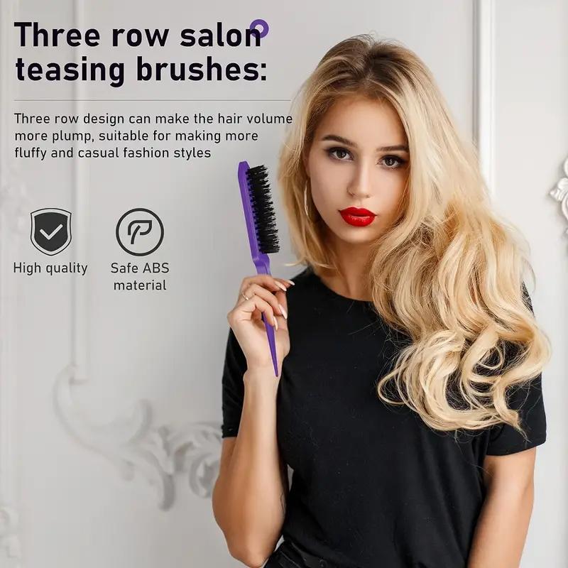 Hair Care & Styling Tool, Summer Gifts, 1 Count Detangling Brush & 1 Count Rat Tail Comb & 1 Count Dual Ended Hair Brush & 1 Count Wide Tooth Comb & 1 Count Bristle Brush & 4 Hair Clips & Hair Tie & Scalp Massage Brush & Empty Spray Bottle