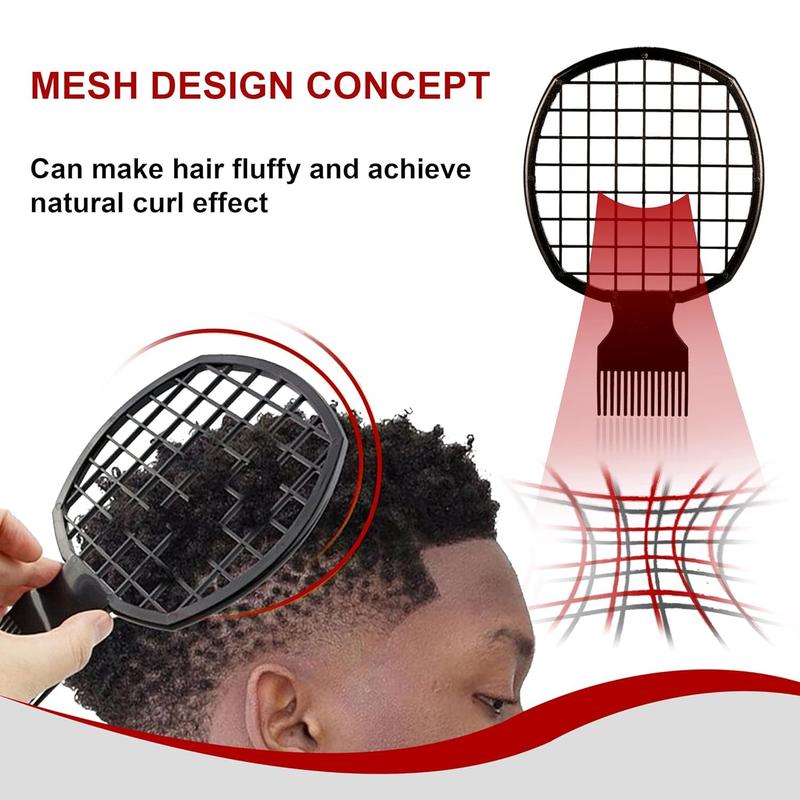 Heatless Hair Styling Tool Set, Mesh Comb & Gloves & Steel Needle Insertion Brush & Sponge Styling Comb, Haircare Accessories for Home & Salon Use