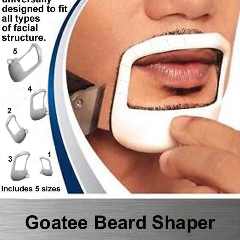 Beard Shaping Stencil, 5pcs/set 5 Sizes Beard Care & Styling Shaper, Professional Beard Shaping Tool for Men