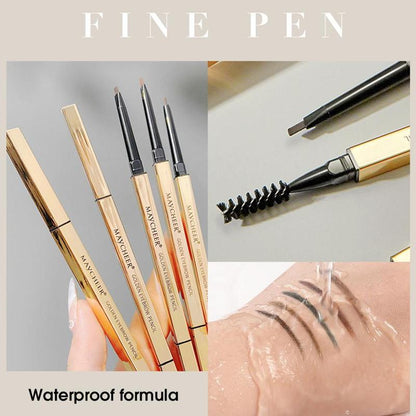 Double-ended Eyebrow Pencil, 1 Count Waterproof Long Lasting Eyebrow Pencil, Brow Styling Brush, Brow Shading & Filling Pencil, Brow Brush Makeup Tool, Eye Brow Makeup Products