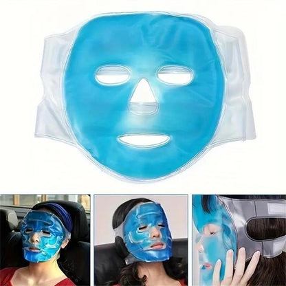 Hot & Cold Ice Pack Mask, Reusable Soft Ice Compress, Facial Spa Relief Skin Care Tool