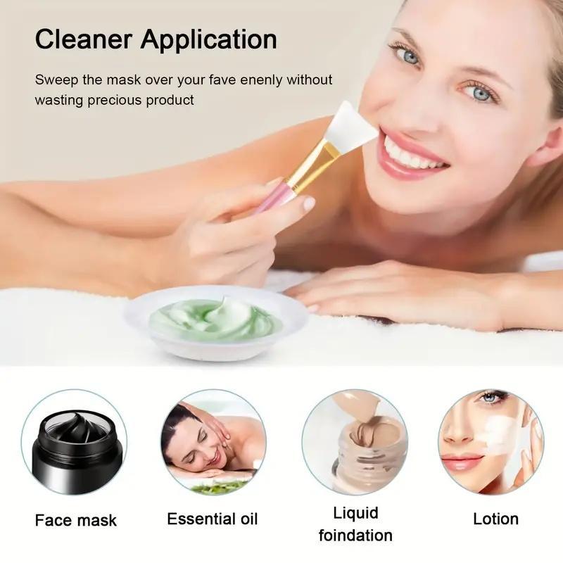 Silicone Face Mask Brushes, 5pcs/set Mask Applicator Spatulas & Face Wash Brushes, Professional Skincare Tools for Daily Use