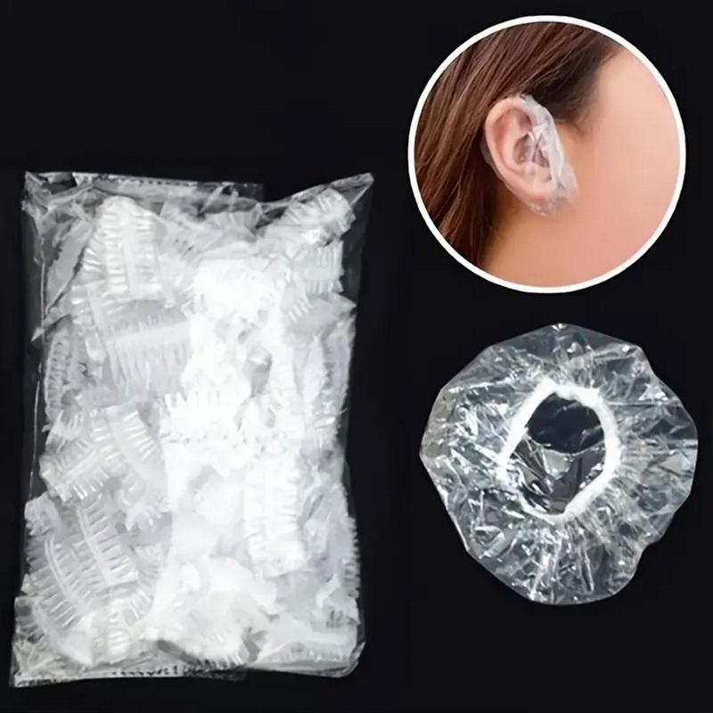 100pcs Disposable Ear Cover, Waterproof Ear Protector, Ear Cover for Hair Dye, Shower & Spa