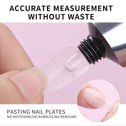 30ml Wear Nail Solid Patch Nail Glue Strong And Long-lasting Hose Nail Gel Safe And No Side Effects UV Lamp Nail Gel (Complimentary UV Lamp + Nail Tool Set) Manicure Nail Art  Nail Polish Nail Care Polish Gentle Pack Cutics Cosmetic