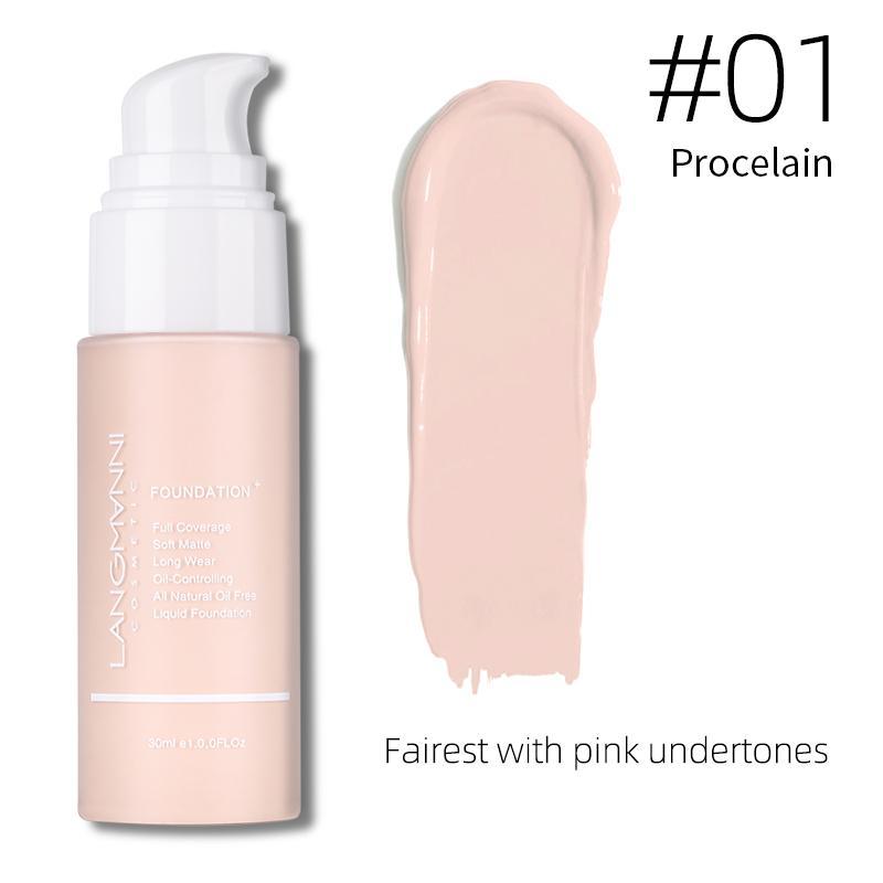 1 Count Long-lasting Matte Foundation, Oil Control Concealer Foundation, Moisturizing Matte Makeup Liquid Foundation