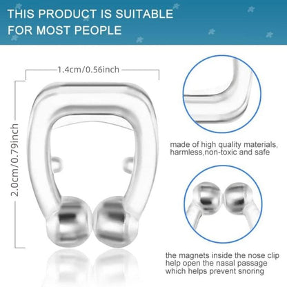 Anti Snoring Nose Clip Set, Silicone Anti Snoring Nose Clips, Snoring Solution for Men & Women, Easy to Use, Comfortable Nasal to Relieve Snore