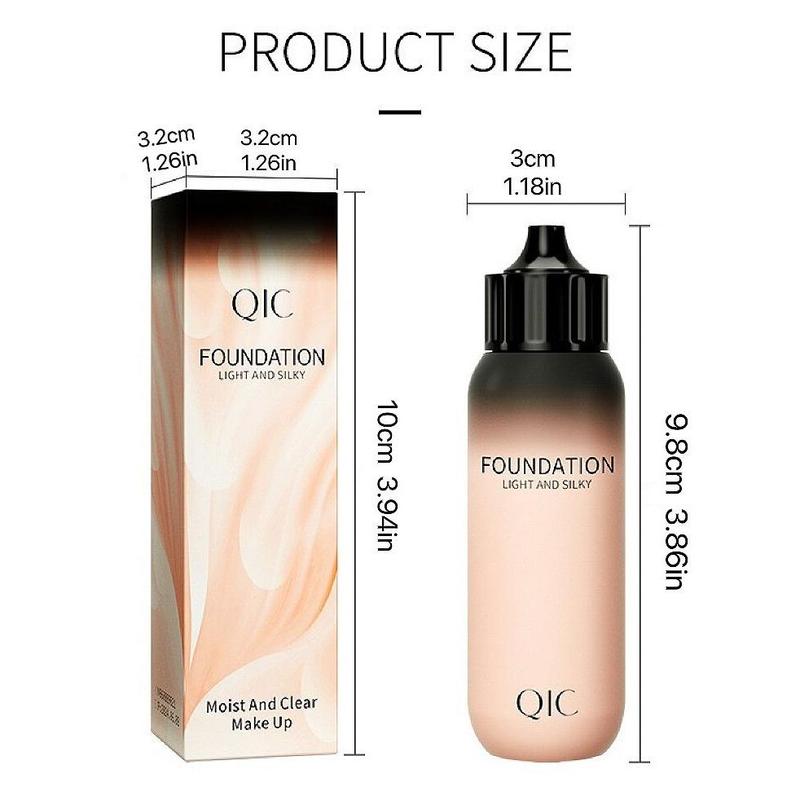 Flawless Liquid Foundation, Lightweight Moisturizing Concealer Foundation, Full Coverage Flawless Makeup Cream, Makeup Product