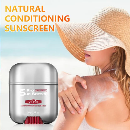 Yilest Solid Sunscreen Duo, unisex sunscreen with advanced UV protection, peptide complex, collagen and hyaluronic acid. Triple action of sun protection, skin repair and moisturizing.