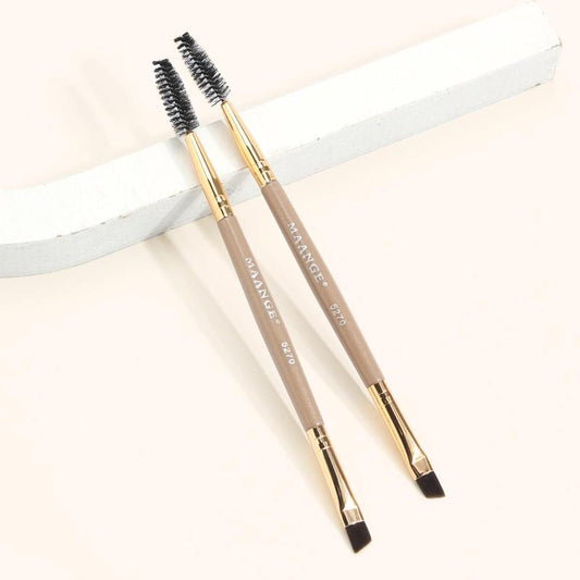 Double-Ended Eyebrow Brush, 2 Counts/set?Professional Angled Brow Brush, Eyelash Spoolie Brush, Beauty Makeup Brushes, Makeup Brush Tool