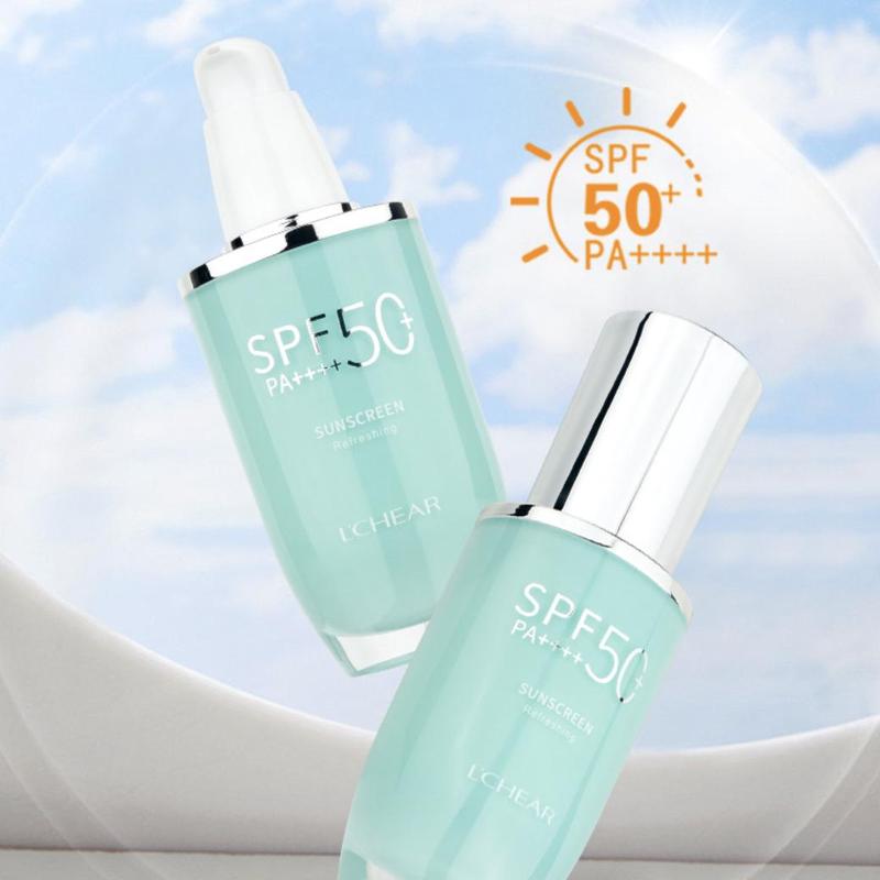 Refreshing Sunscreen SPF50+, 1 Count Moisturizing Sunscreen, Long Lasting Sunscreen, Sunscreen Lotion, Face Sunscreen, Facial Skin Care Product