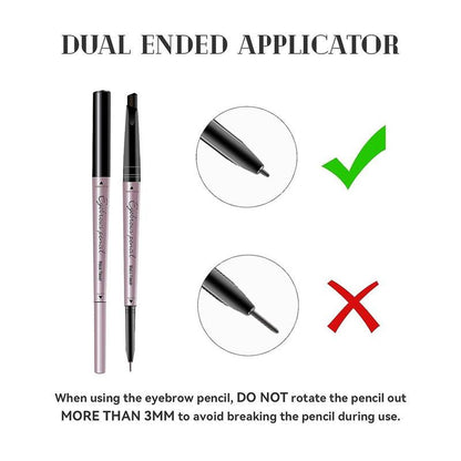 2 In 1 Double-ended Eyebrow Pencil, 1 Count Long Lasting Eyebrow Pencil, Brow Shading & Filling Pencil, Eye Brow Makeup Product