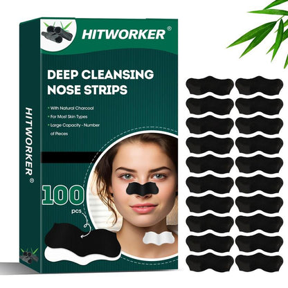 Nose Blackhead Removal Mask, 100pcs Deep Cleansing Skin Care, Remove Acne Treatment Mask, Natural Charcoal Blackhead Patch, Suitable for All Kinds Of Skin, Nose Pore Cleaning Patch