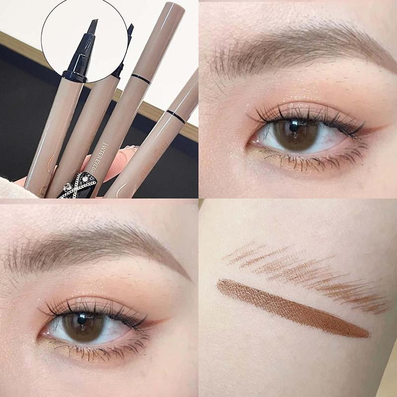 1 Pair Long Lasting Eyebrow Makeup Pen, Waterproof Liquid Liner Marking Tool, Brow Shading & Filling Pencil, Eyebrow Pencil, Eye Brow Makeup Products For Daily Use