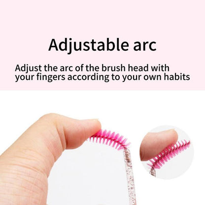 Disposable Eyelash Eyebrow Brush, 50pcs Adjustable Arc Eyelash Spoolie Brush, Mascara Wands Makeup Brushes, Eyelash Extensions Brush, Makeup Brush Tool, Eye Makeup Product