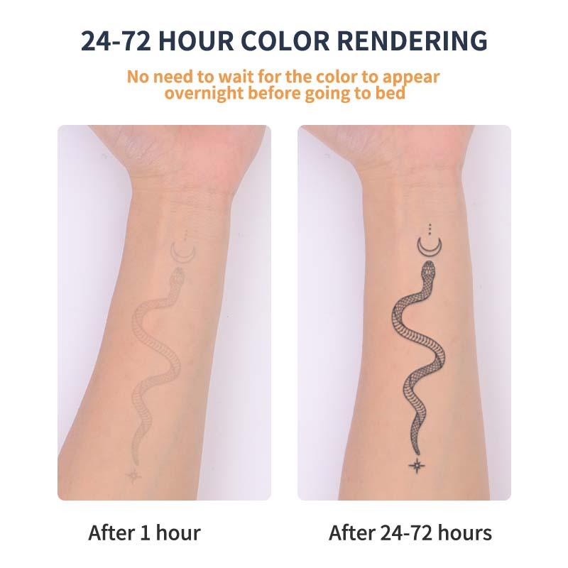 Snake & Star & Moon Pattern Tattoo Sticker, 1 Count Temporary Body Art for Festival Party