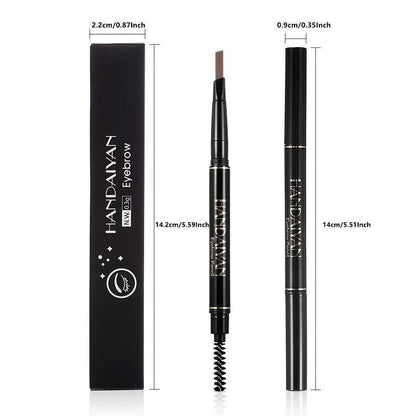 2 in 1 Eyebrow Pencil & Eyebrow Brush, 1 Count Double-headed High Pigmented Eyebrow Pencil, Eye Makeup Products for Women and Girls