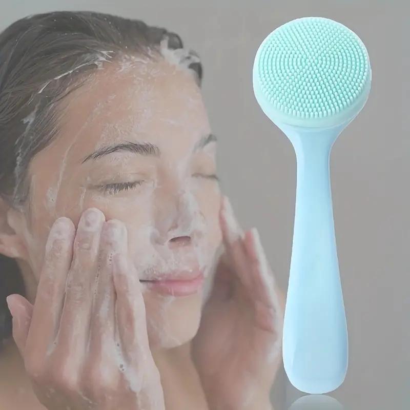 Silicone Facial Cleansing Brush for Women, 2 Counts Comfort Soft Face Scrubber Brush for Daily Use, Face Deep Cleaning & Massage Tool, Summer Skin Care Tool