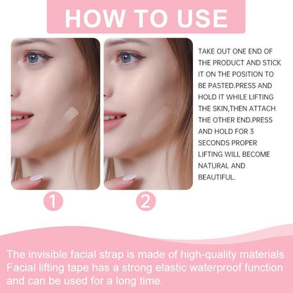 Face Lifting Strip, 60pcs Invisible Face Skin Lift Sticker, Instant Face Skin Lift Tape, Professional Skincare Tools for Women