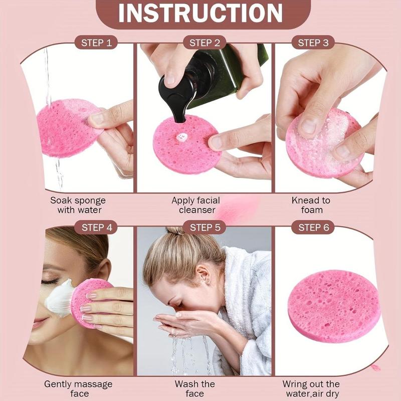 Reusable Facial Cleansing Puffs, 20pcs/set Double Sided Facial Skin Cleaning Pads, Facial Skin Care Puffs, Skincare Tools