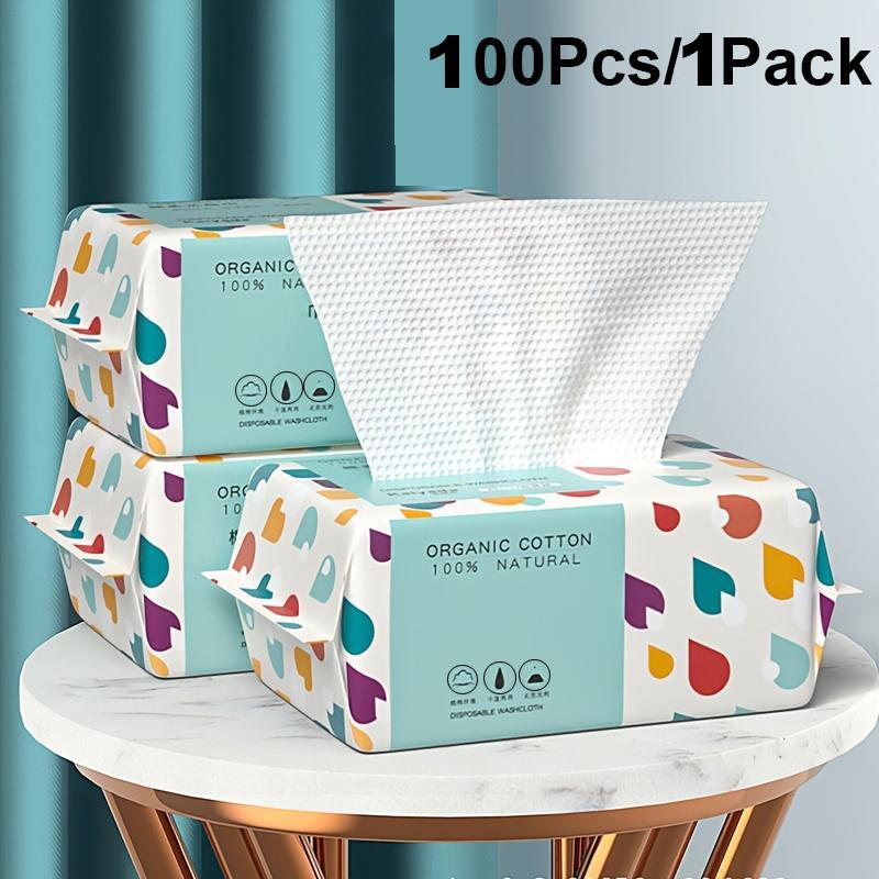 Disposable Face Towel, 100pcs/pack Soft Multi-purpose Makeup Remover Disposable Face Towel, Disposable Face Cleaning Towel for Home Outdoor Travel